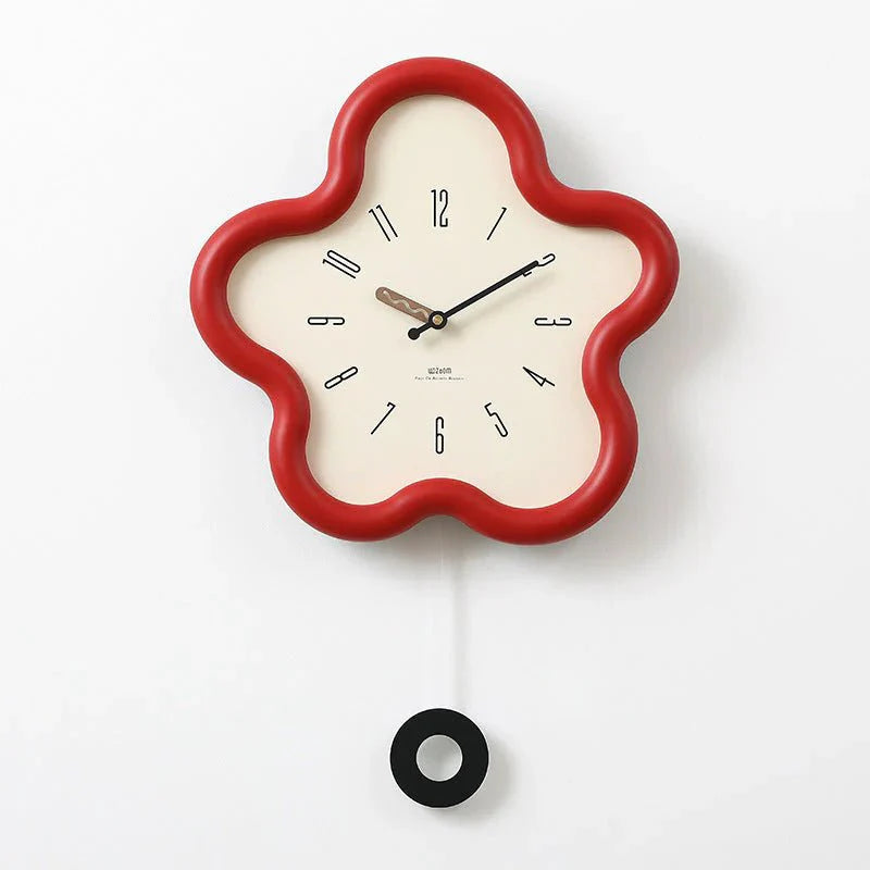 Coastal PetalTime 3D Wall Clock – Flower Design with Silent Movement