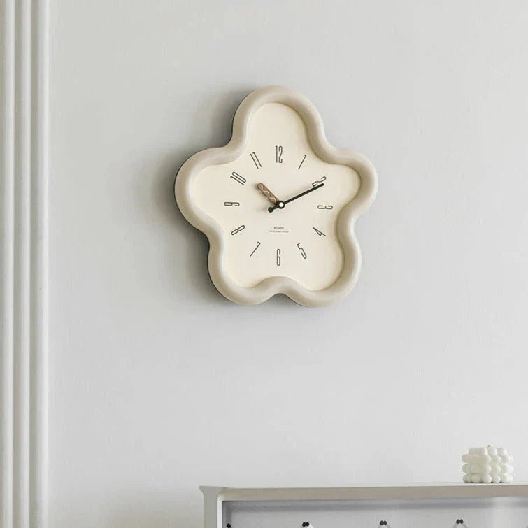 Coastal PetalTime 3D Wall Clock – Flower Design with Silent Movement