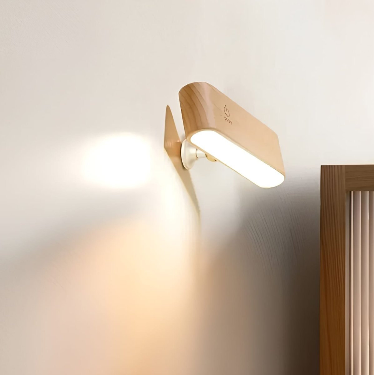 Coastal Rotate Rechargeable Wooden LED Wall Light