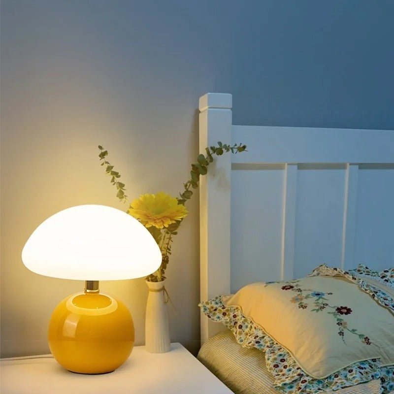 Coastal Mushroom Metallic LED Table Lamp