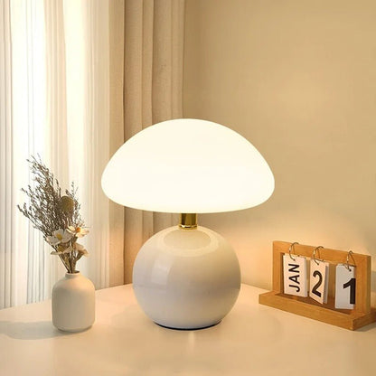 Coastal Mushroom Metallic LED Table Lamp