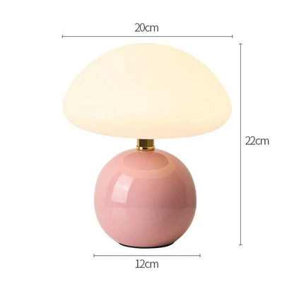 Coastal Mushroom Metallic LED Table Lamp