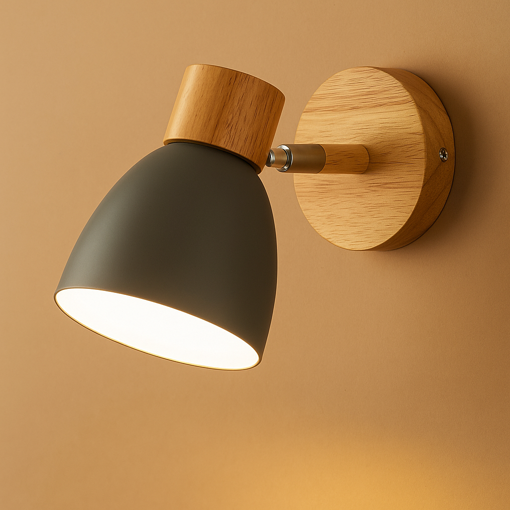 Coastal Nordic Wooden Wall Light