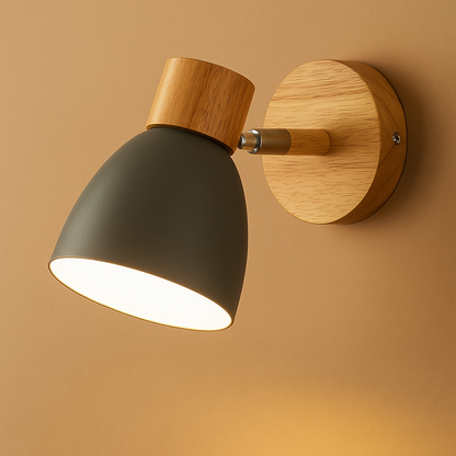 Coastal Nordic Wooden Wall Light
