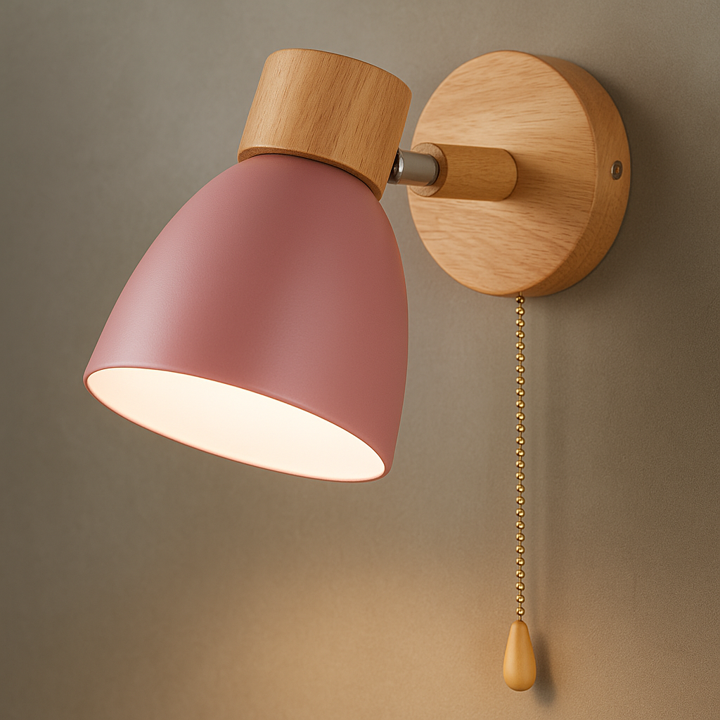 Coastal Nordic Wooden Wall Light