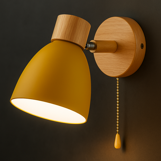 Coastal Nordic Wooden Wall Light