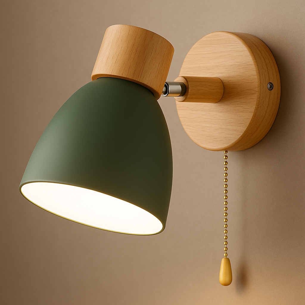 Coastal Nordic Wooden Wall Light