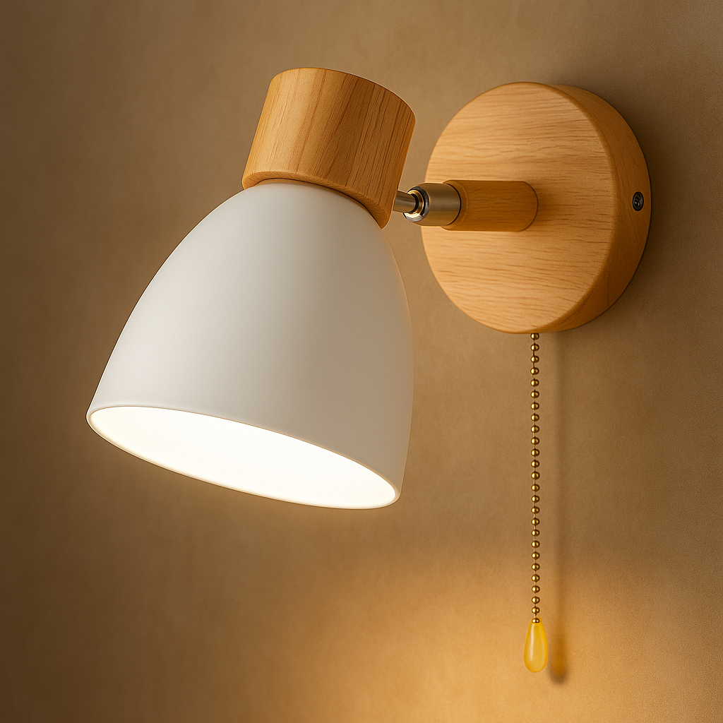 Coastal Nordic Wooden Wall Light