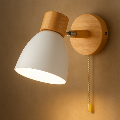 Coastal Nordic Wooden Wall Light