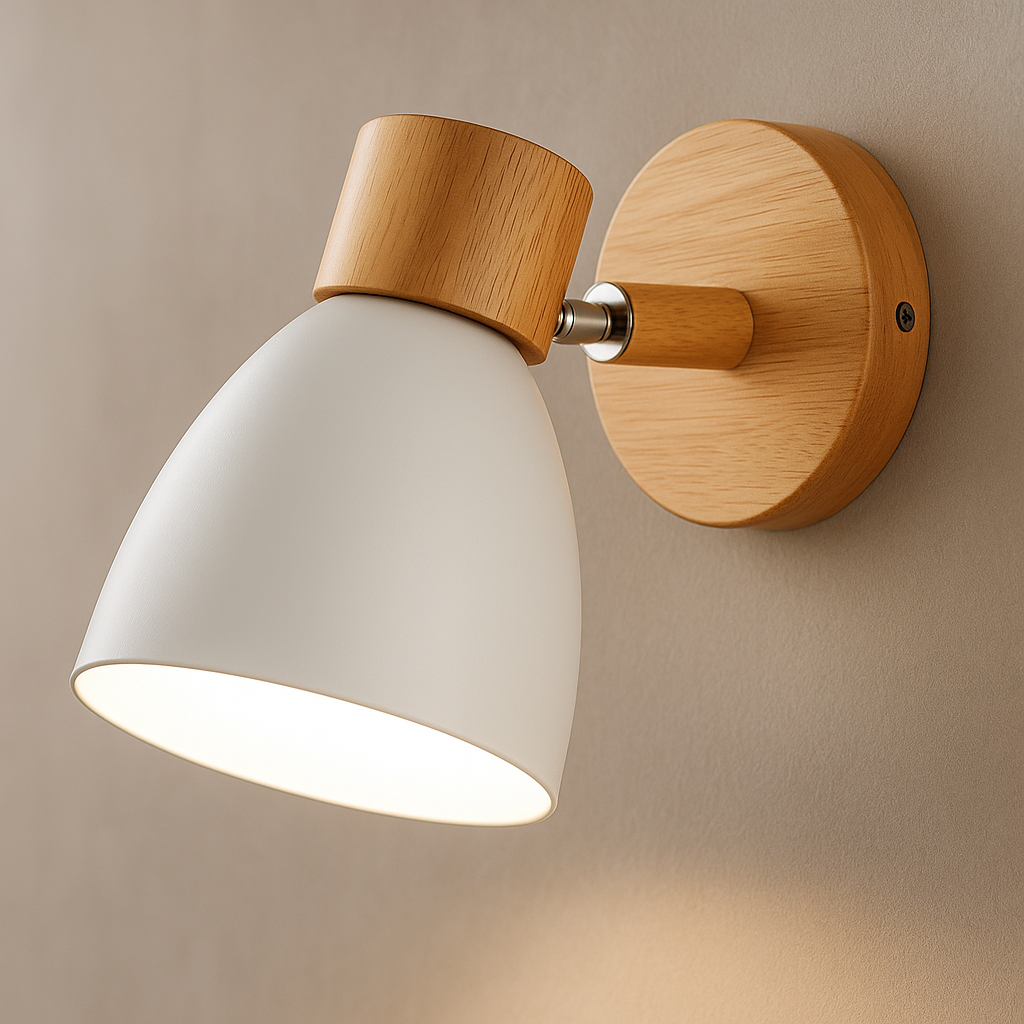 Coastal Nordic Wooden Wall Light