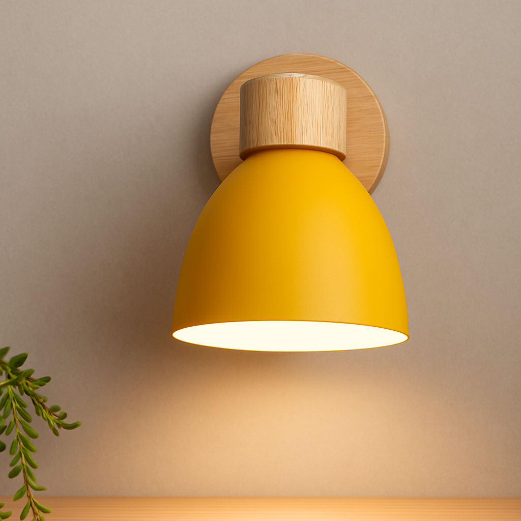 Coastal Nordic Wooden Wall Light