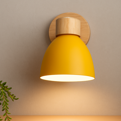 Coastal Nordic Wooden Wall Light