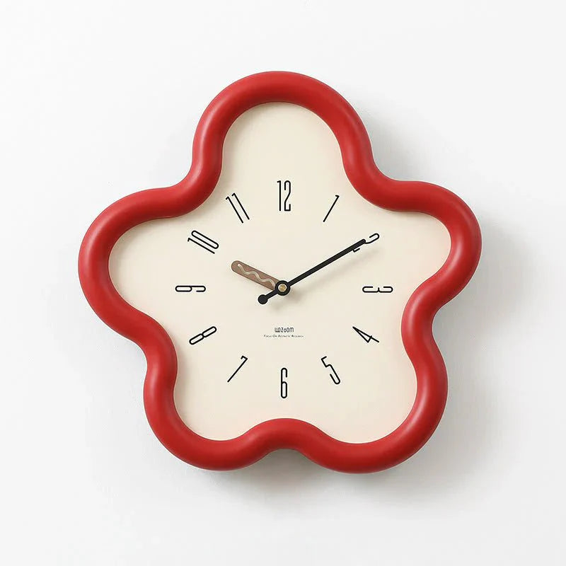 Coastal PetalTime 3D Wall Clock – Flower Design with Silent Movement