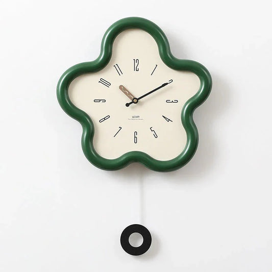 Coastal PetalTime 3D Wall Clock – Flower Design with Silent Movement