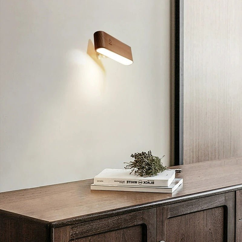Coastal Rotate Rechargeable Wooden LED Wall Light